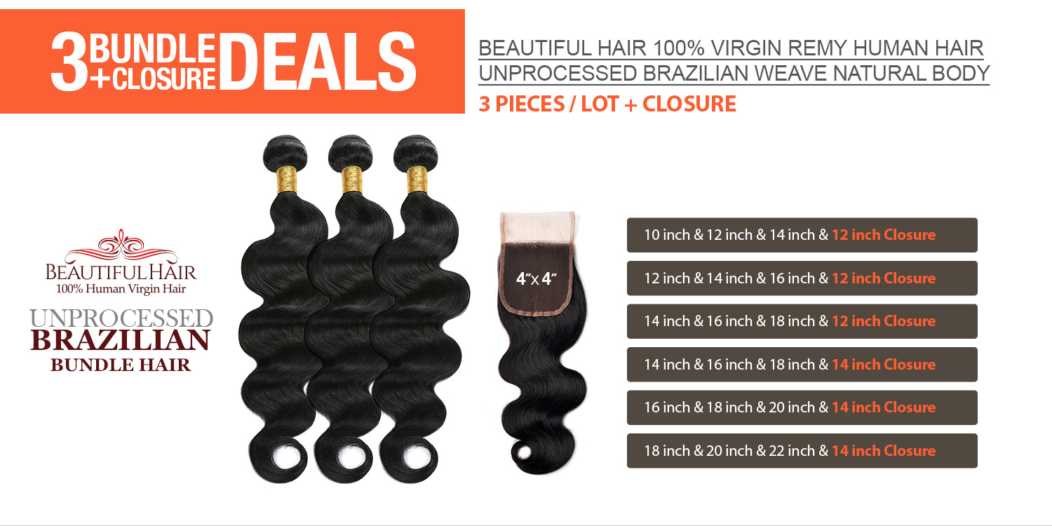 Beautiful Hair 100 Virgin Remy Human Hair Unprocessed Brazilian